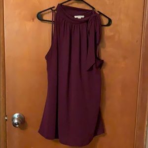 Banana Republic deep purple sleeveless blouse